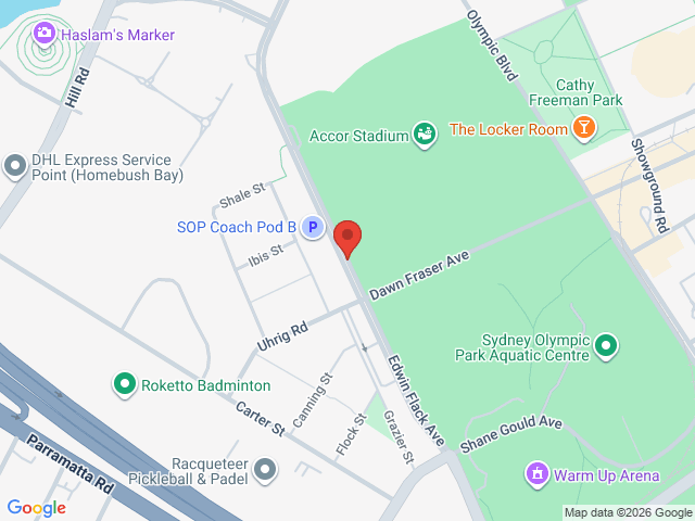 Map showing event location